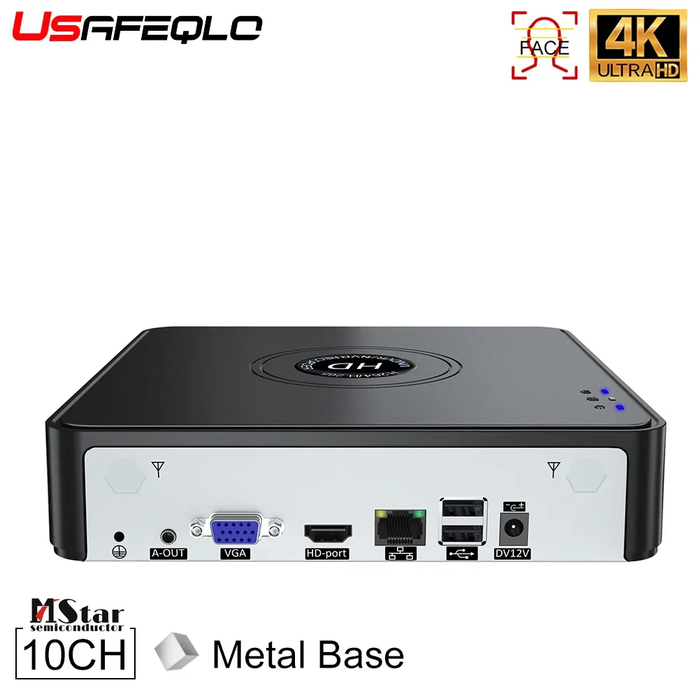 

4K NVR 10CH IP camera blackbox Face Detectio Video Recorder support 2MP 5MP 8MP Camera CCTV xmeye Security Protection