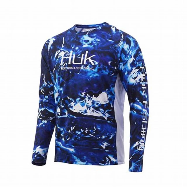 Custom Fishing Shirt Huk Long Sleeve Summer Shirt Jacket Milk Silk