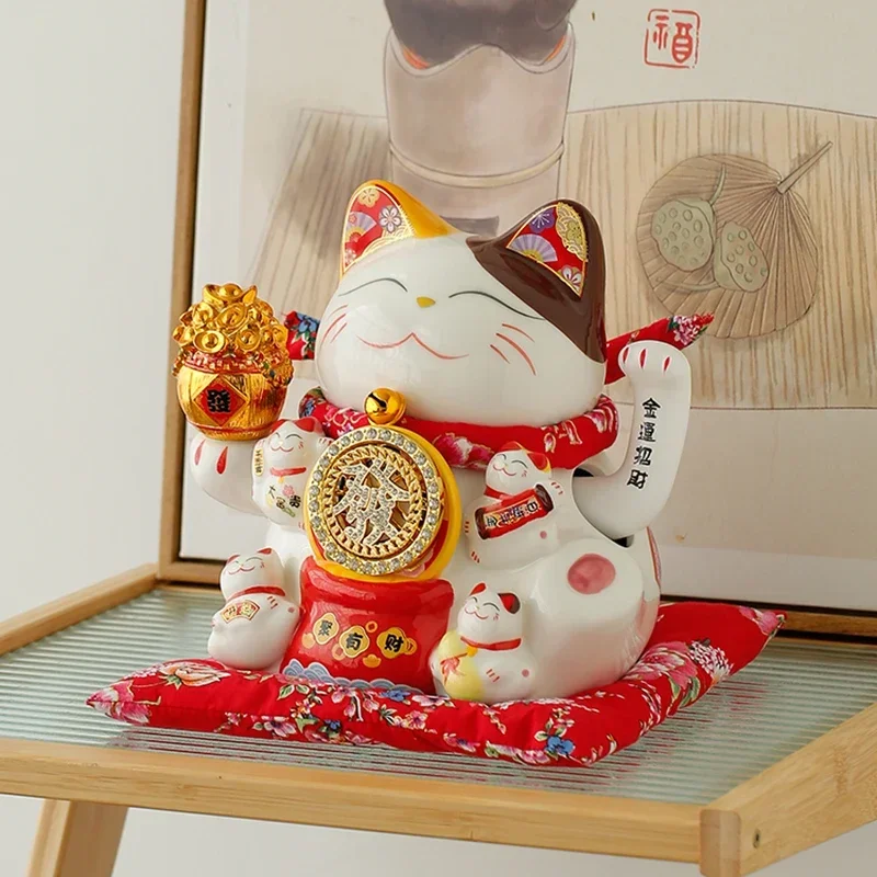 Buy 10 Inches Maneki Neko,Lucky Fortune Cat With Waving Arm Gold