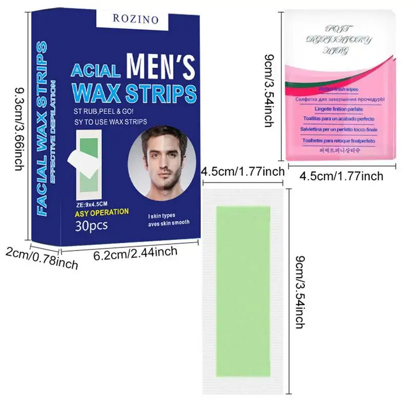 Man Wax Strips Tear-Off Beeswax Leg Wax Strips For Hair Removal Body Hair Removal For Face Armpits Bikini