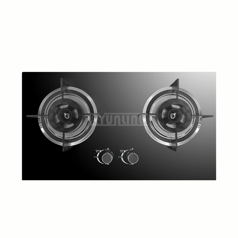 Gas Stove Household Embedded Double Stove Tempered Glass Gas Hob Cooking Machine Liquefied Gas Natural Gas Stove 5
