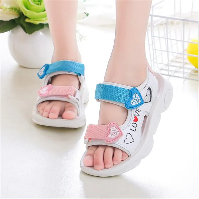 2023 Summer New Children's Shoes Casual Girl's Sandals Student Beach Shoes Soft Bottom Anti Slip Light Open Toe Student Shoes