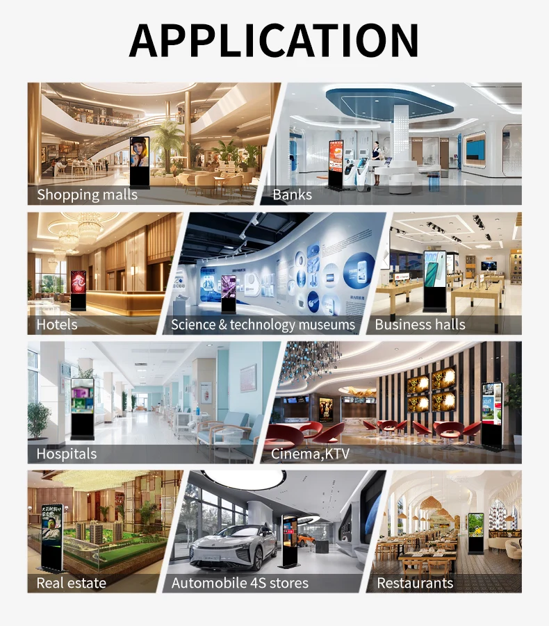 65inch Floor Standing Kiosk Digital Signage and Display Wifi Lcd Touch Screen To