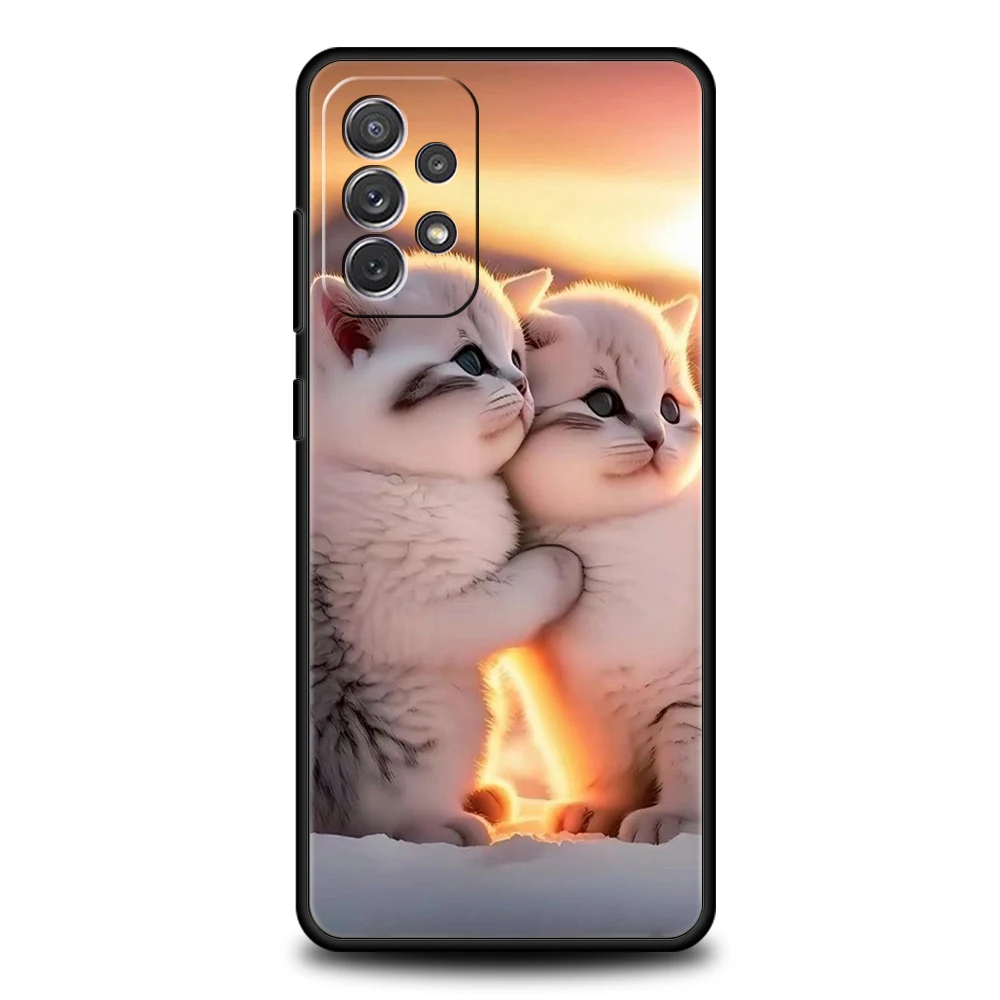 Adorable Kiss Cat Kitten Soft Shell Phone Case
