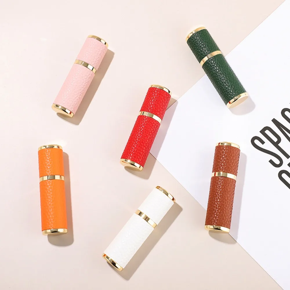 

5ml Portable Mini Refillable Perfume Bottle High-end Leather Sub-bottling Travel Empty Cosmetic Containers Spray Atomizer