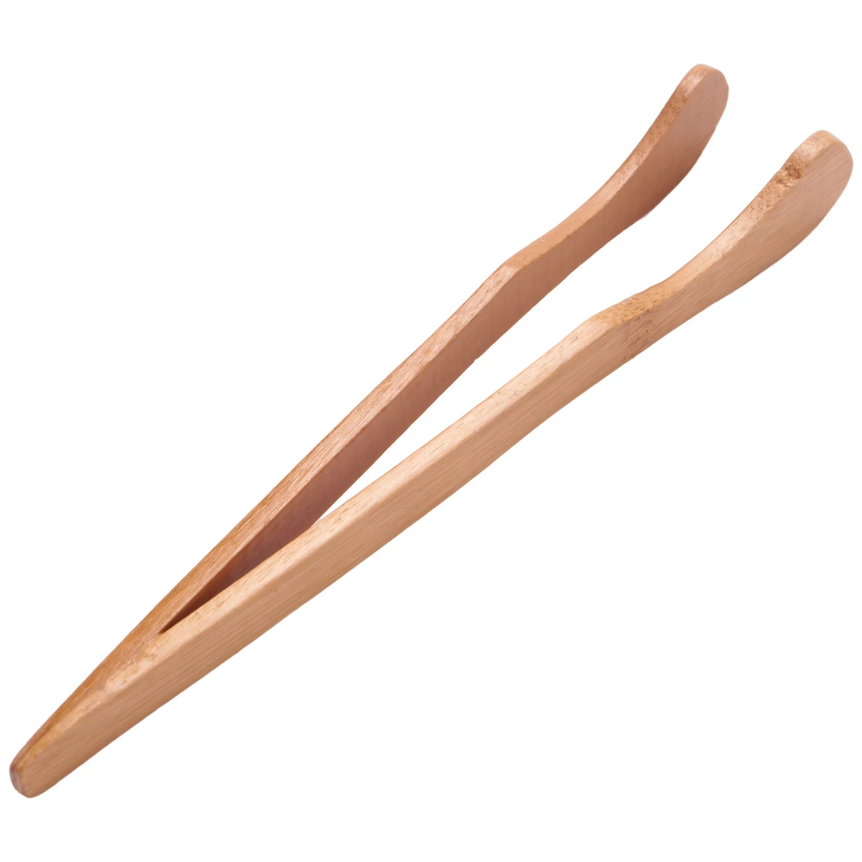 12PCS Bamboo Toaster Tongs, 7 Inch Wood Kitchen Tongs, Reusable Wood Cooking for Toast, Cooking, Bread, Fruit Tea