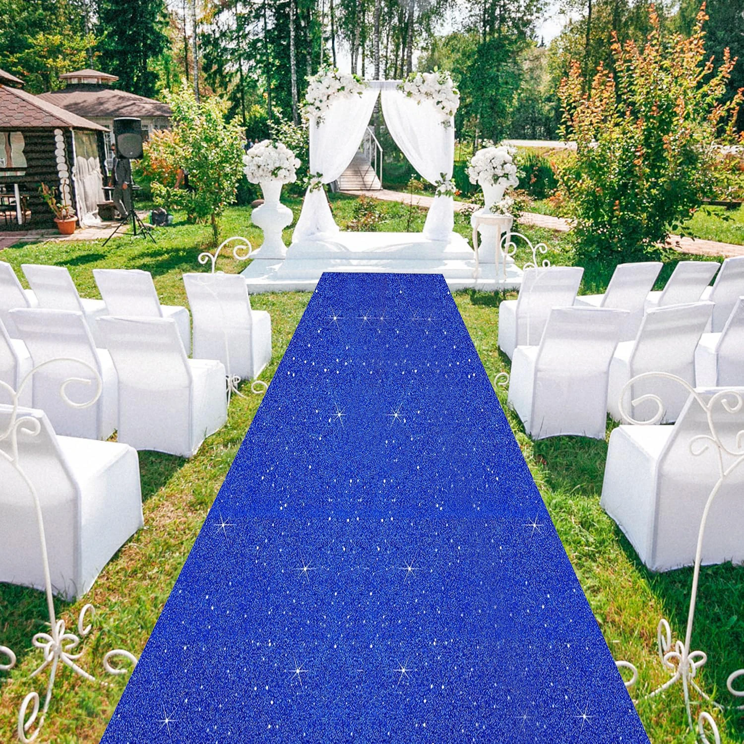 Carpet Groove Flashing Blue Carpet Christmas and Thanksgiving Outdoor Accessories Wedding Corridor Carpet wedding carpet