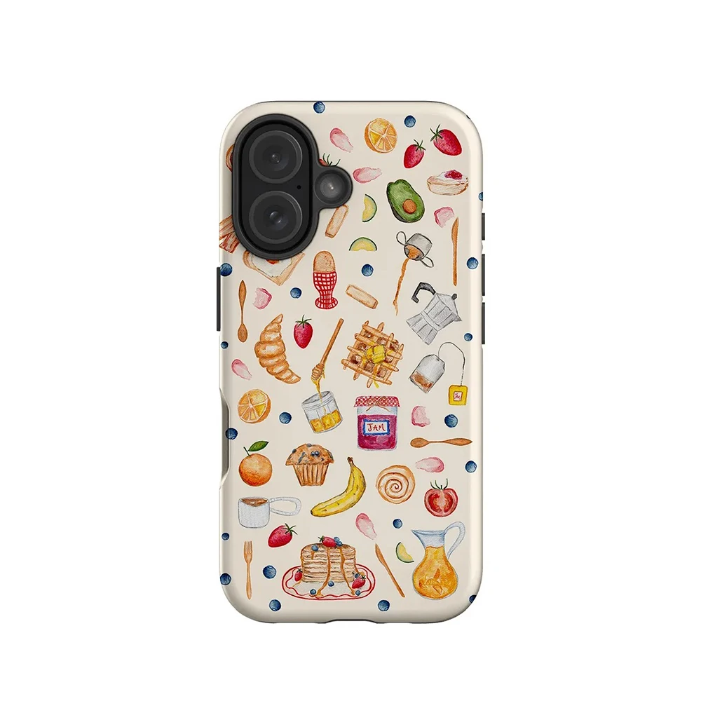 Elegant Wine Glass Fruit Design Luxury Double-Layer Phone Case