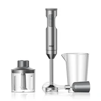 MIUI Hand Immersion Blender 1000W Powerful 4-in-1,Stainless Steel Stick Food Mixer,700ml Mixing Beaker,500ml Processor,Whisk 1