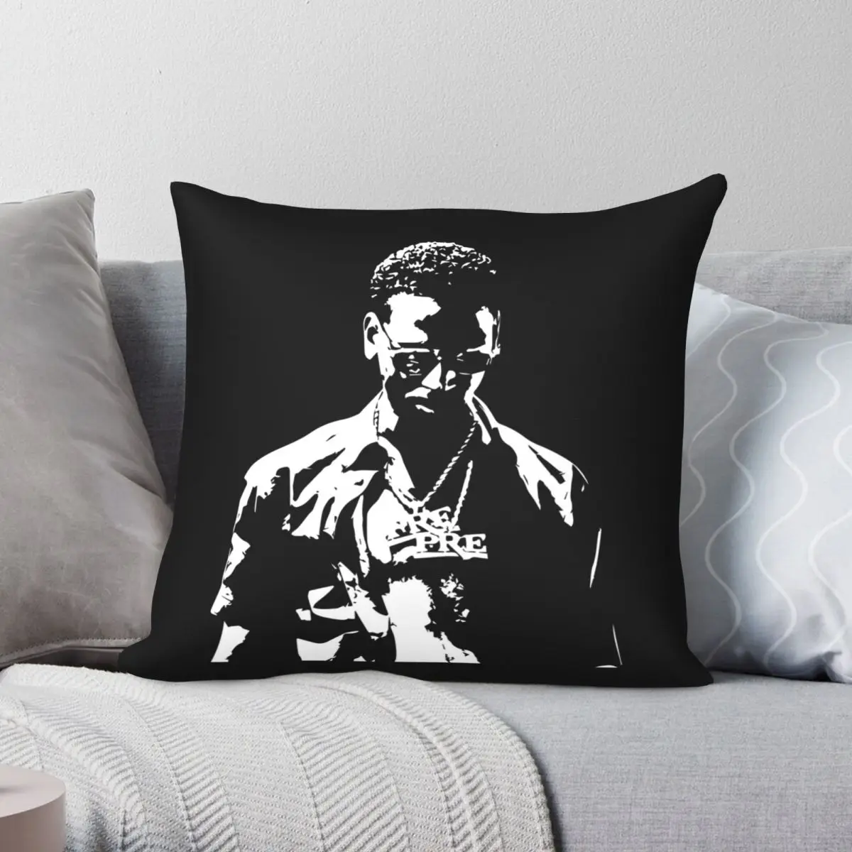 

Квадратный чехол для подушки Rip Young Dolph, чехол из полиэстера и льна с бархатным узором, Декоративная Подушка на молнии, чехол для подушки