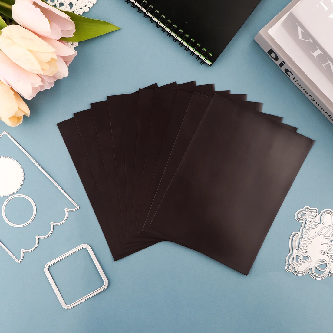 Storage Bag Stamp Storage Binder Rubber Magnetic Stripe for Clear Stamp & Die Storage Rubber Magnetic Sheets Plastic Envelopes Pockets Crafts Organizer Holder