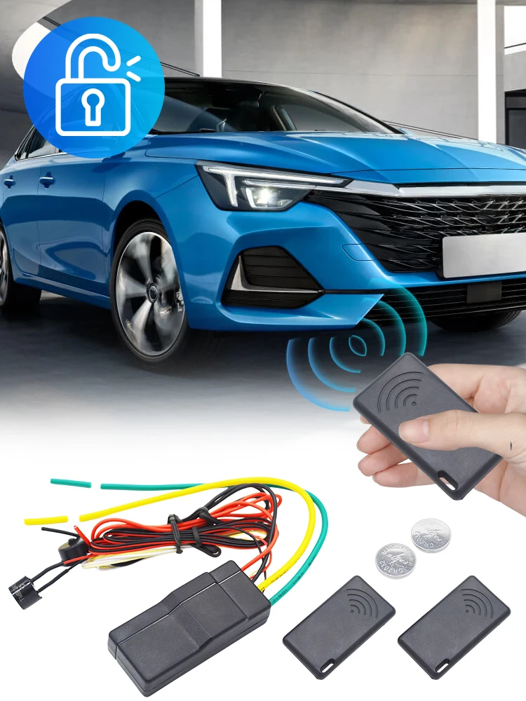 무선 자동차 엔진 도난 방지 장치, 12V, 2-8 계량기 센서, 2.4GHz RFID 엔진 다크 락 알람