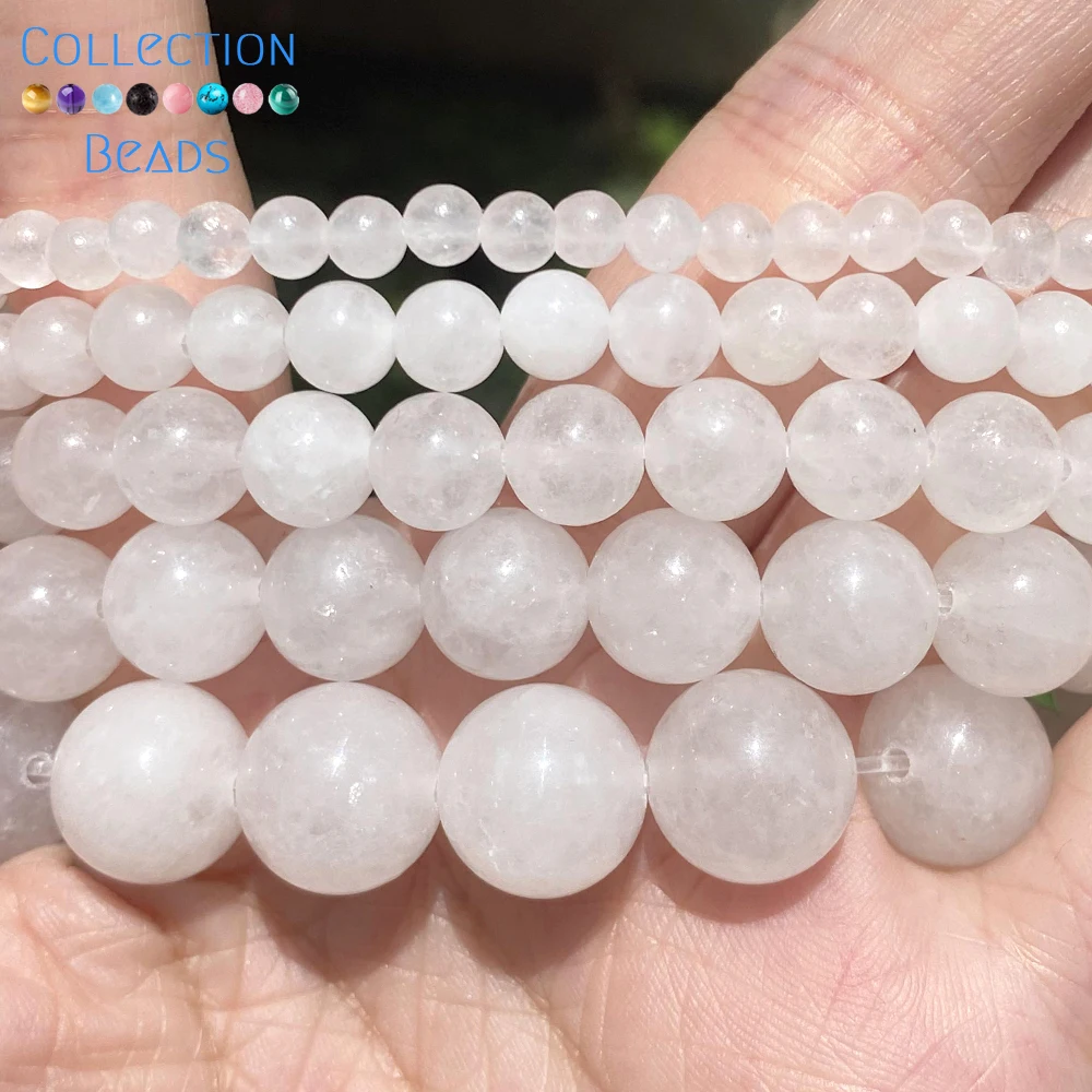 Cuentas De Jade Blanco - Piedras Semipreciosas