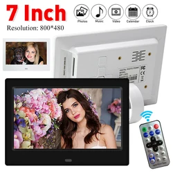 7 Inch HD Digital Picture Frame Smart Electronic Digital Photo Frame with 800x480 IPS HD Touch Screen Frame MP3 MP4 Music Player