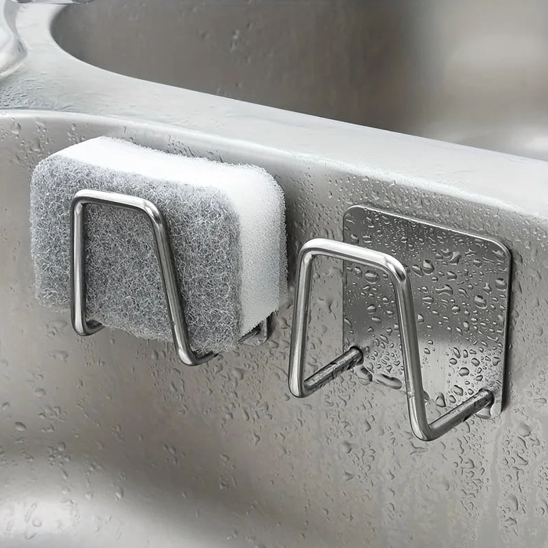 Porte-éponge en acier inoxydable pour évier de cuisine