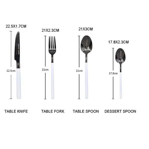 

4 16 24/Pcs Nordic Dinnerware Dining Table Set Stainless Steel Cutlery Set Fork Spoon Knife Sets Chopsticks Silverware Gift Sets