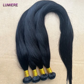 8-40" Bone Straight Human Hair Bundles 1/3/4 PCS Brazilian Hair Weave Raw Human Hair Bundles Deal Virgin Hair Extensions Lumiere 1
