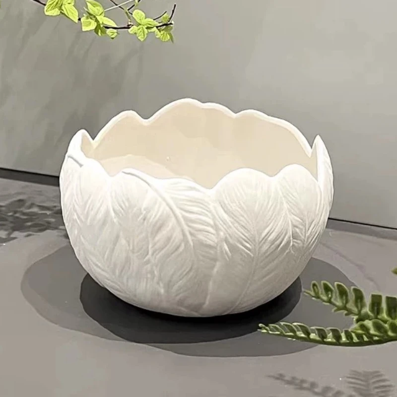 달걀 모양의 세라믹 데스크탑 쓰레기통 미니멀리스트 탁상용 보관함 거실 커피 티 테이블을 위한 창의적인 홈 데코