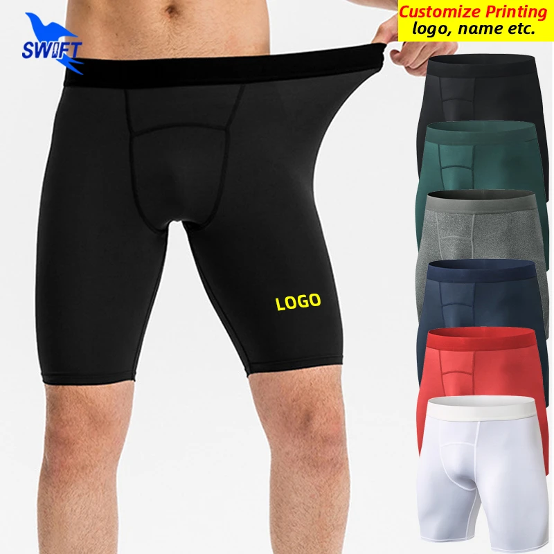 Summer Quick Dry Compression Running Tights Men Gym Fitness Training Shorts Pocket Sport Short Pants Workout Bottoms sports shorts sports leggings compression pants