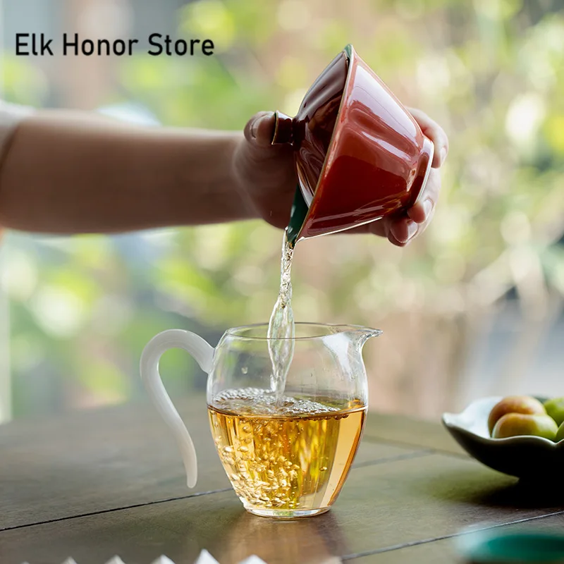110ml Retro Palace Museum Red Ceramic Tea Tureen Bamboo Hat Non Hot Cover Bowl Chinese Tea Maker Gaiwan Ceremony Set