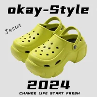 Wedges Summer Women’s Slippers Trend Green Sandals Platform Beach Shoes For Women Comfortable Sandals 2