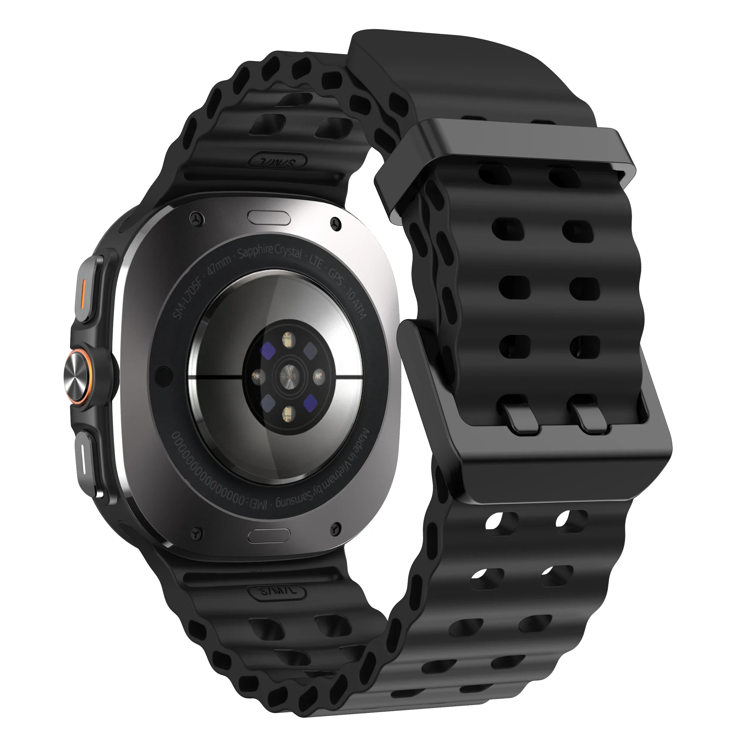 Two-Tone Sports Silicone Watch Band - Ultra Marine Bracelet Strap