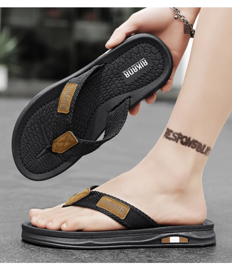In the summer of 2025, the new flip-flops for men are designed to wear on the outside. They are anti-slip, pinch-toe, soft-soled