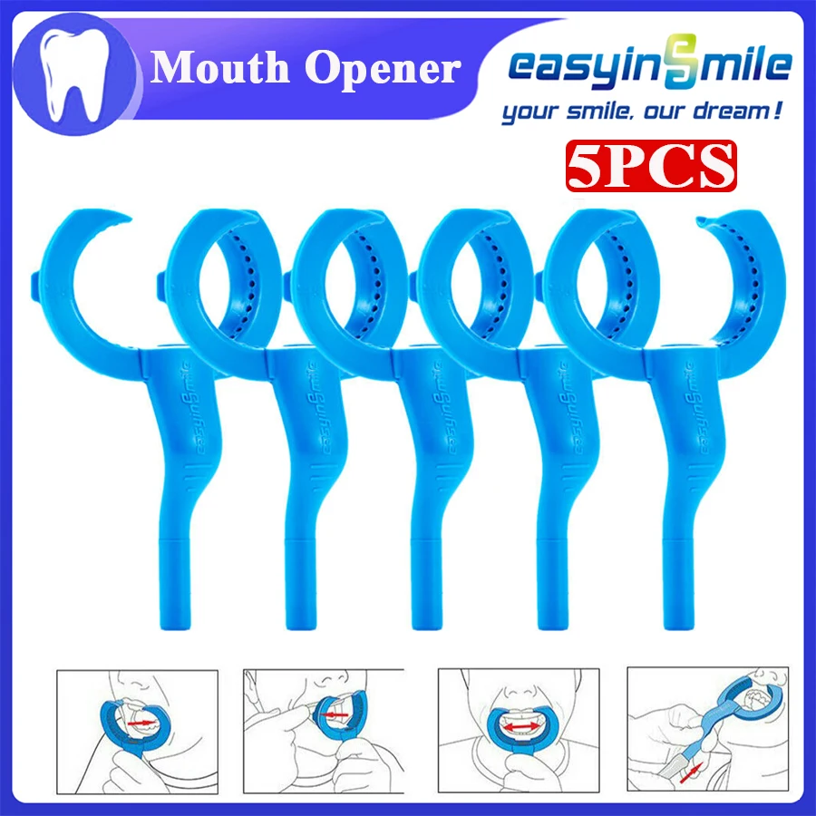 

Easyinsmile 5Packs Dental Ortho Cheek Retractor Lip Mouth Opener Saliva Suction HVE Autoclave