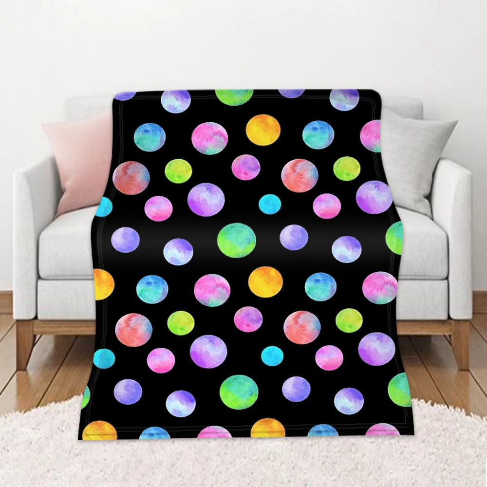 Colorful Bubbles Blanket Ultra Lightweight Soft Plush Flannel Throws Blankets For Sofa Beds Couch Travel Picnic Quilts Nap Cover