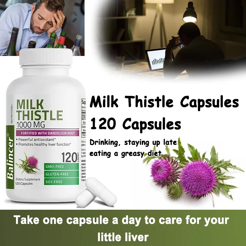 

Balincer Milk Thistle Liver Health Support, Super Antioxidant, Detox Cleansing