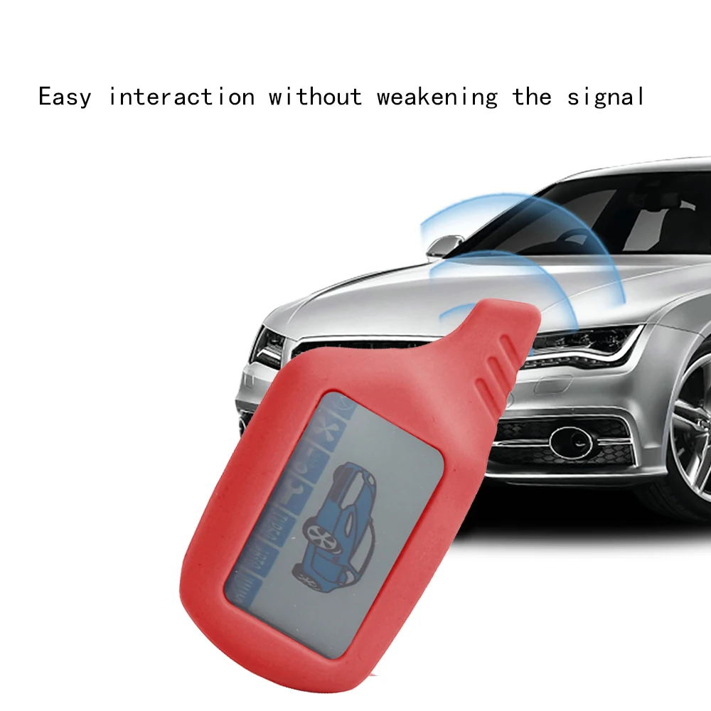 Silicone LCD Body Cover Case 2 Way Car Alarm For Starline B9 B91 B6 B61 A91 A61 V7 Remote Key Chain key case cover key case car key shell flip key fob shell