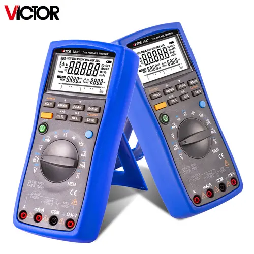 Victor 98A+ Handheld Smart Digital Multimeter LCD Backlight Portable AC/DC Ammeter Voltmeter Ohm Voltage Tester Meter Multimetro - Image 2