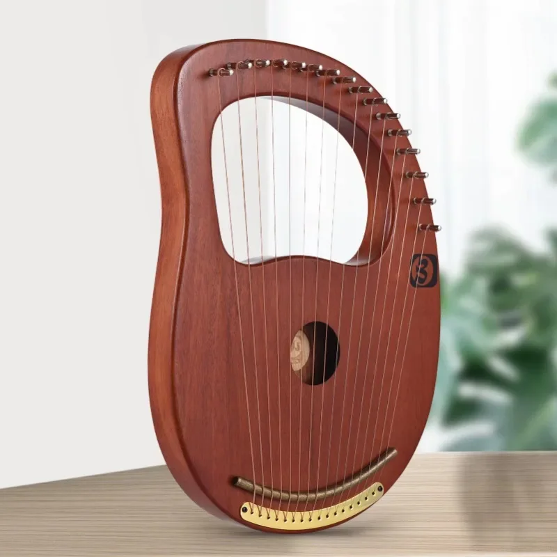 WH-16 16 String Wooden Harp Metal String Solid Wood Instrument Beginners Teach Themselves To Play The Lyre