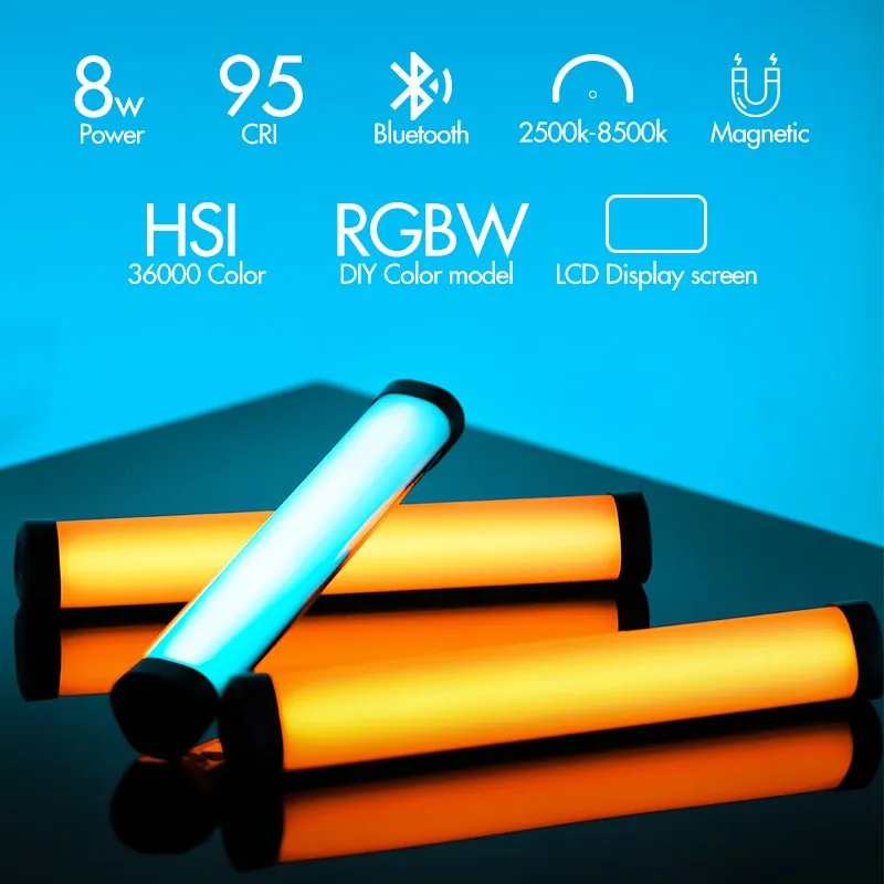 AMBITFUL A2 Kit-2 RGB Tube Light, CRI 95+ TLCI 97+,Built-in APP + Honeycomb Grid Magnetic Function RGB LED Stick Double Lamp Kit — view 4