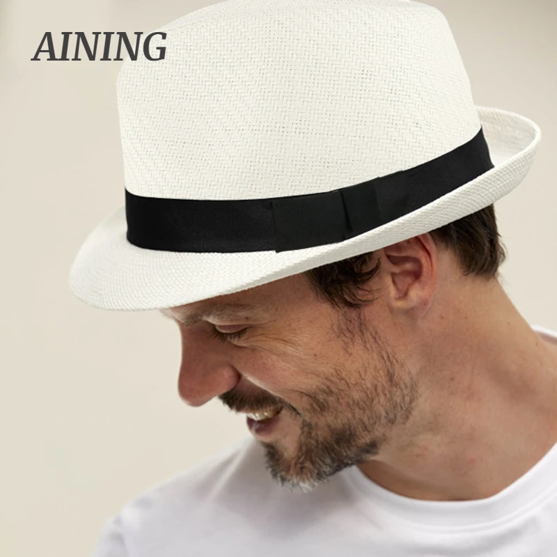 LargeSizeMensStrawHatBritishBowlerHatSummerHandmadeStrawHat