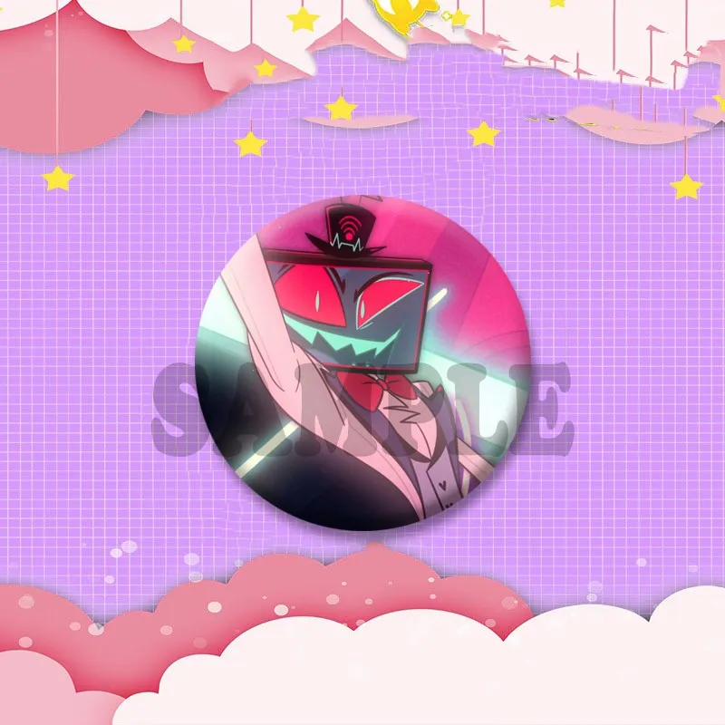 Lustige Cartoon-Figur Vox Brosche Anime Heellaverse Cosplay Abzeichen Kunststoff Knopf Pins Hut Tasche Schmuck Zubehör Geschenke für Kinder – Detail 16