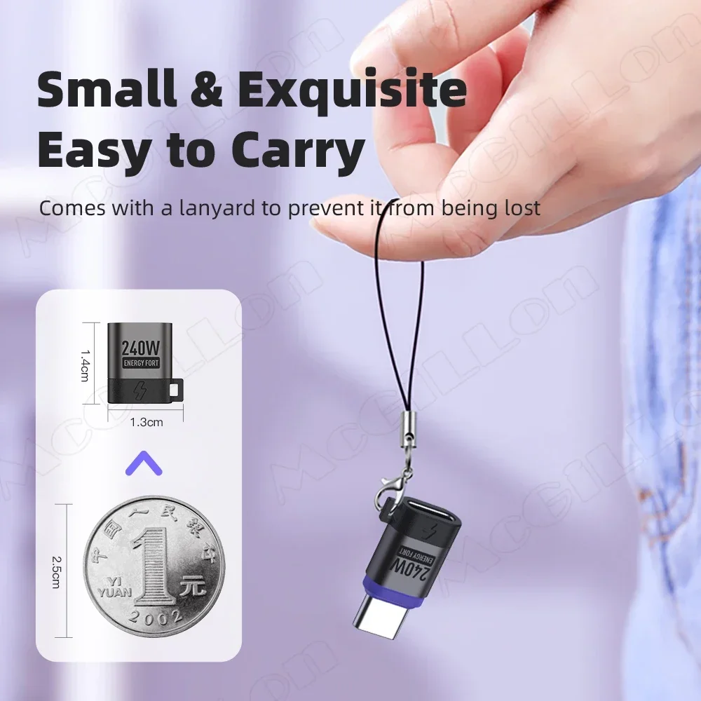 16Pin USB C to Type C Magnetic Adapter PD 240W Fast Charging Data USB Female Converter for iPhone 16 15 Macbook Samsung Xiaomi otg adapter,usb to type c adapter,magnetic cable adapter,magnetic charging adapter