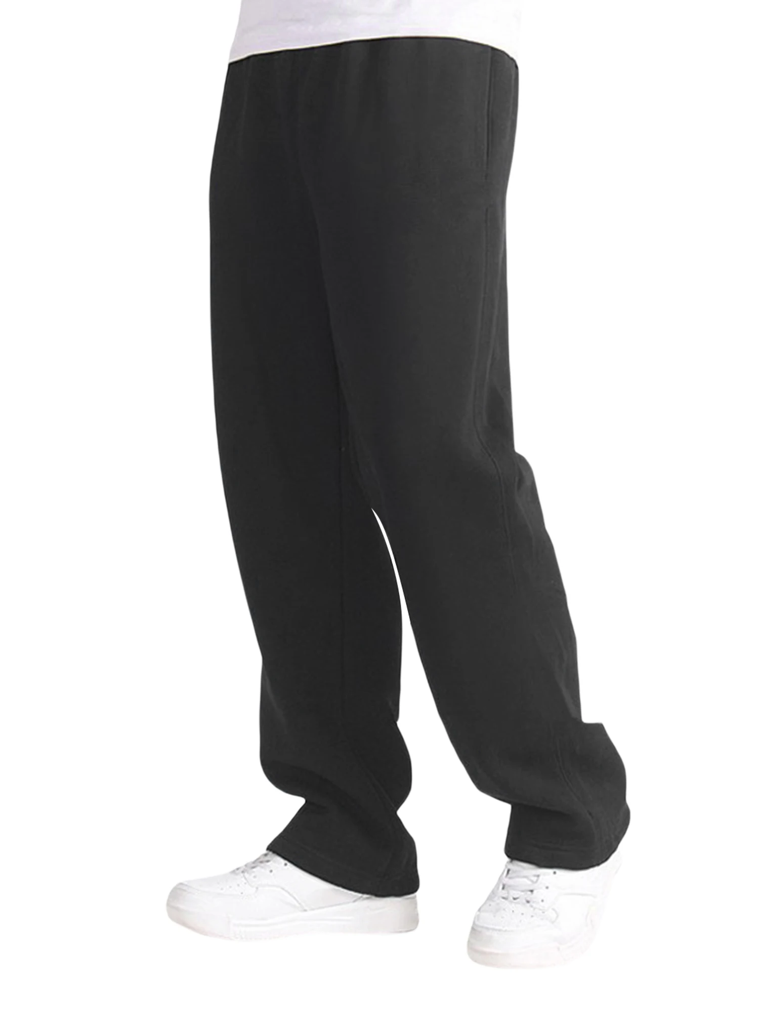 

Men s Solid Color Stretch Jogger Pants with Pockets - Comfortable Workout Trousers for Casual Wear and Straight Leg Stretch Fit