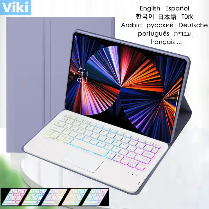 Case For Lenovo Tab M10 Fhd Plus 10.3'' Tablet Wireless Keyboard Tb-X606F Tb-X606X Magnetic Touchpad Backlight Keyboard Cover