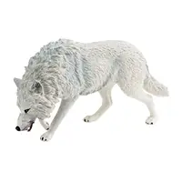 Mini Wolf Figurine Home Decor Hand Painted Model Collection Educational Toy for 1