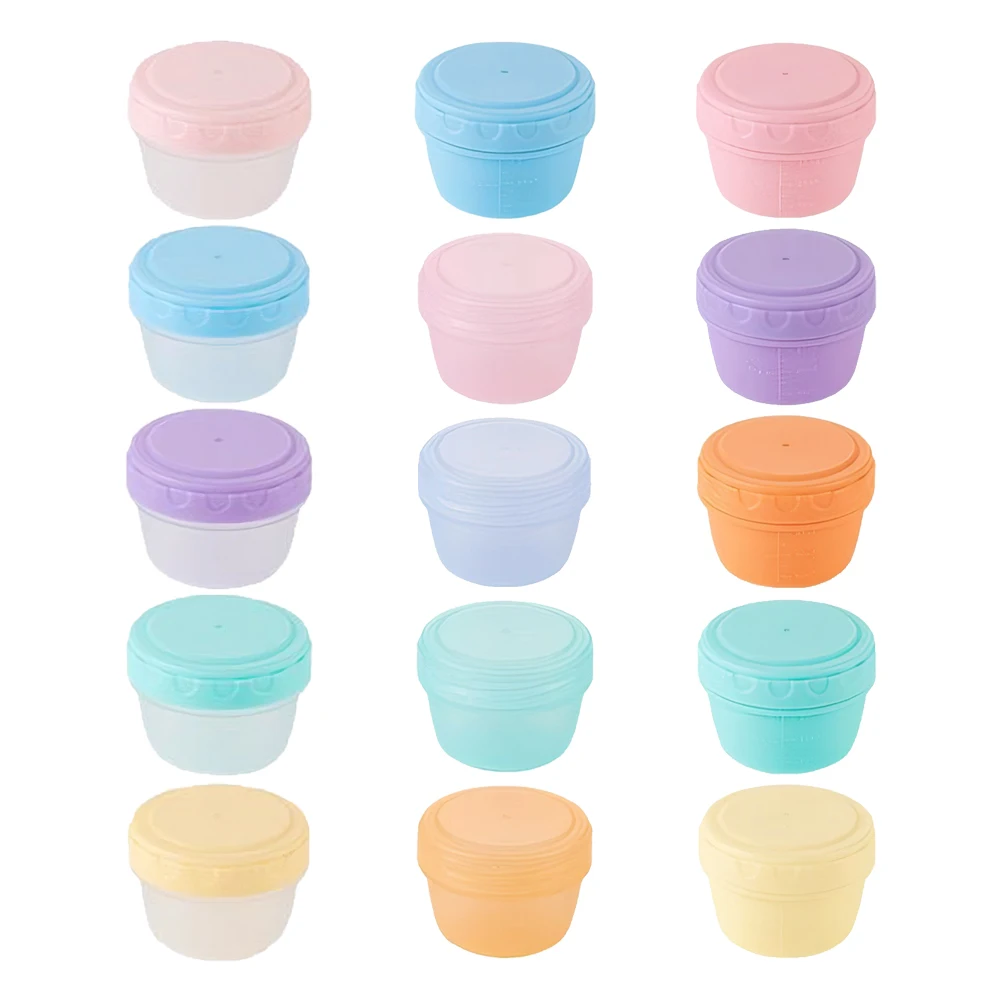 6 Pack Salad Dressing Container with Graduated Line Sauce Container Leakproof Tiny Condiment Container for Lunch Box Accessories
