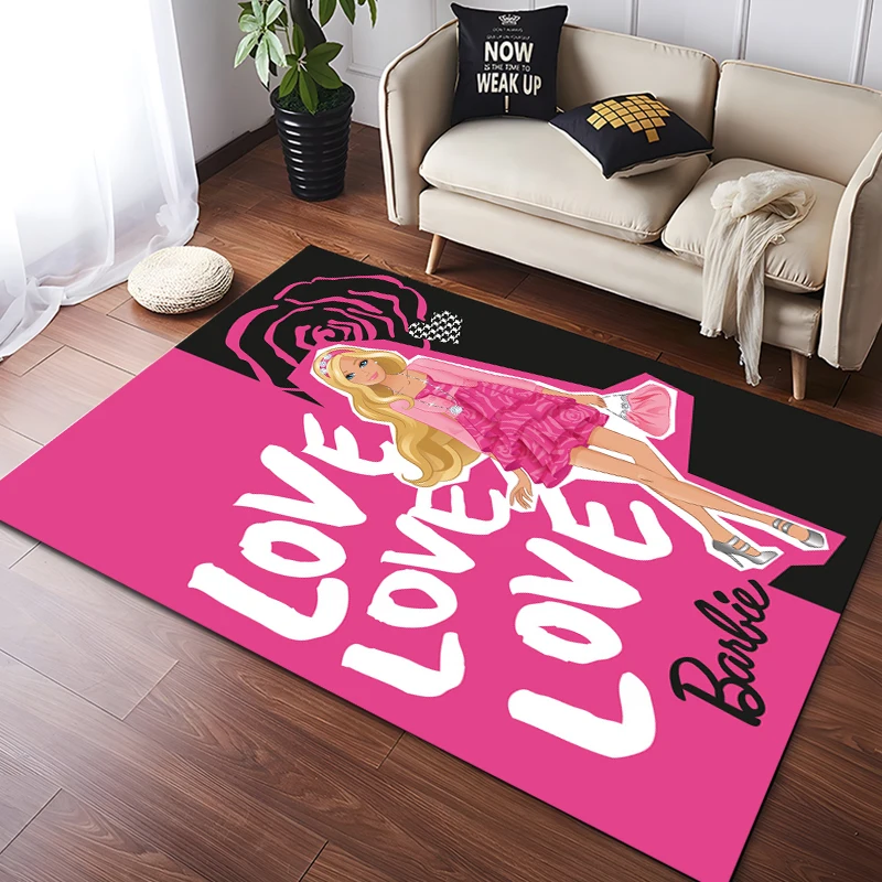 15 Sizes Barbie Printed Carpet Fashion Mat Non-slip Carpet Rug Outdoor Door Mat Play Baby Birthday Gift Ковер