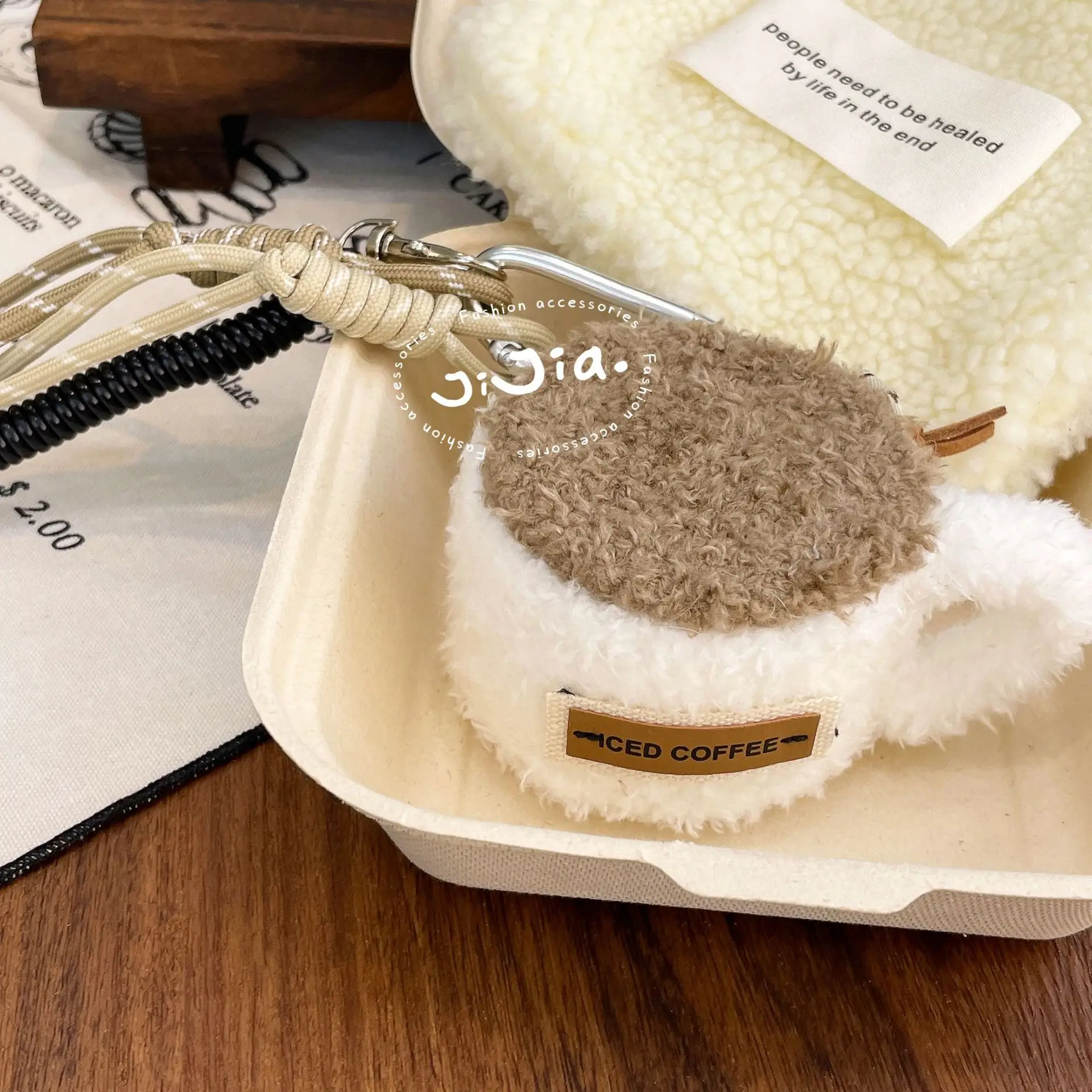 Cute Plush Bag Pendant Creative Personality Backpack Pendant Keychain Accessory Hand-woven Hanging Decoration Christmas Gift