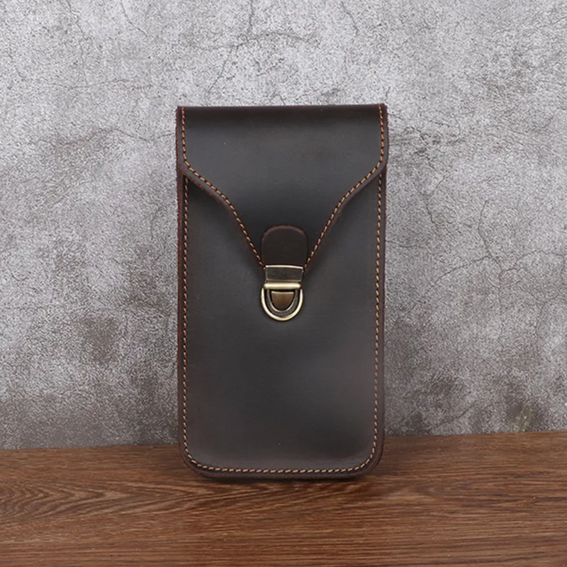 Men's Genuine Leather Waist Bag - Stylish Belt Pouch