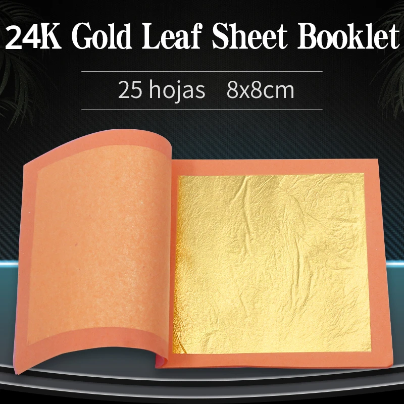 Edible Gold Leaf Real Gold Foil 100pcs/Per Booklet 24K Pure Gold