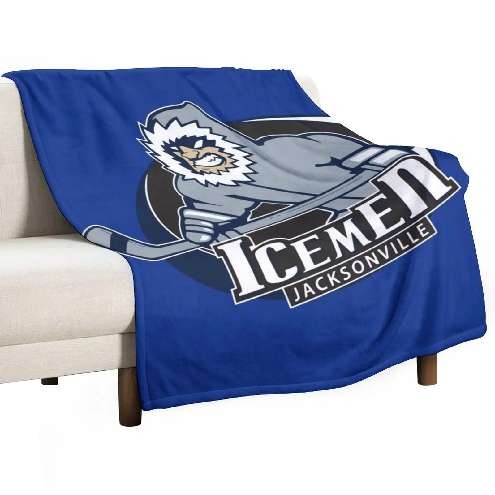 

Jacksonville Icemen Throw Blanket Camping christmas gifts Bed linens Blankets