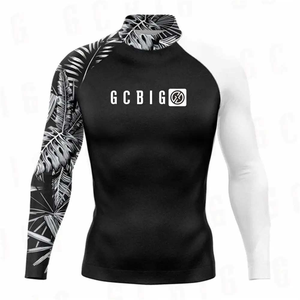 Unisex Surf Wear Men Surf T-Shirt Gym Clothes Swimwear Long Sleeve Swim Floatsuit Tops Uv Swimming Tight Rash Guard Surfing 5