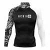 Unisex Surf Wear Men Surf T-Shirt Gym Clothes Swimwear Long Sleeve Swim Floatsuit Tops Uv Swimming Tight Rash Guard Surfing 5