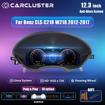 Carcluster-tablero Digital LCD de 12,3 pulgadas para Benz CLS C218 W218 2012-2017 años, cabina de instrumentos automática 1