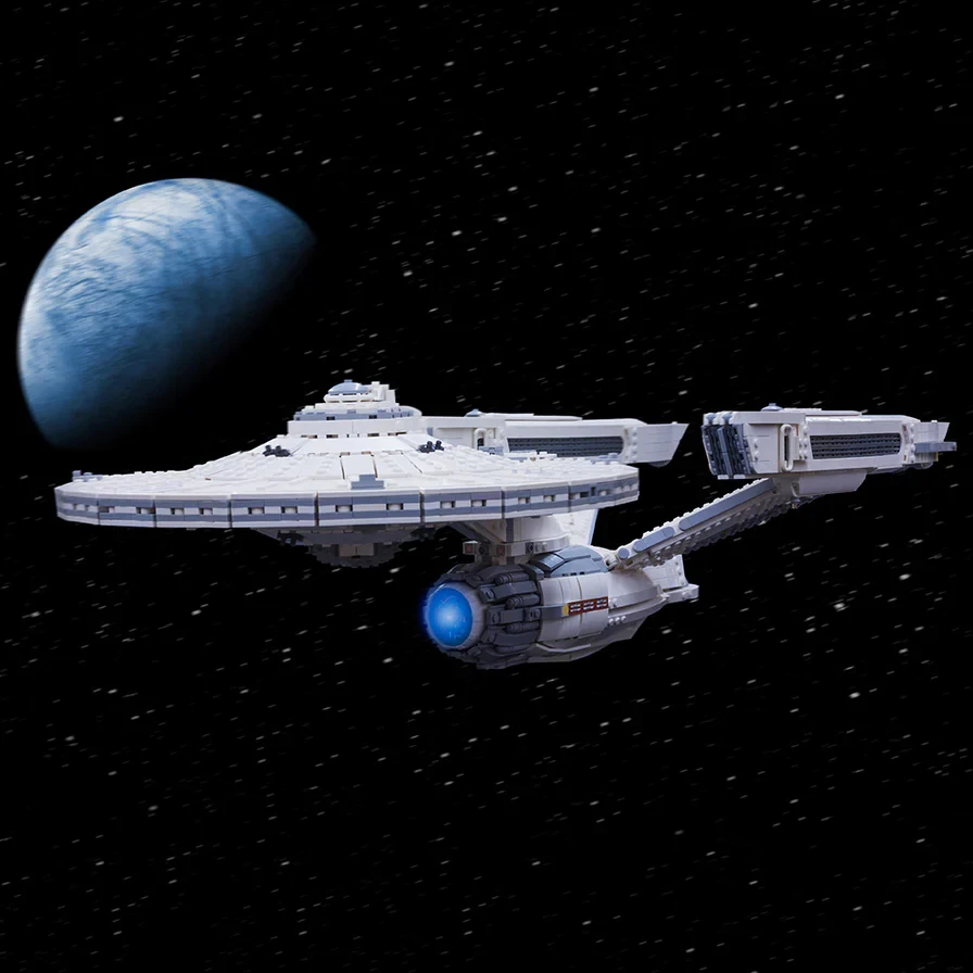 

Строительный блок MOC USS для детей и взрослых, модель строительного блока для строительства корабля, Звездного флота, 5032 шт.